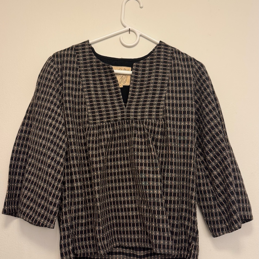 Ace & Jig Black and White Patterned Blouse
